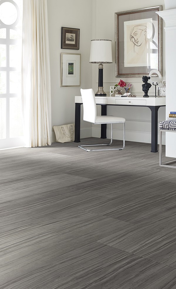 Large format tiles in home office